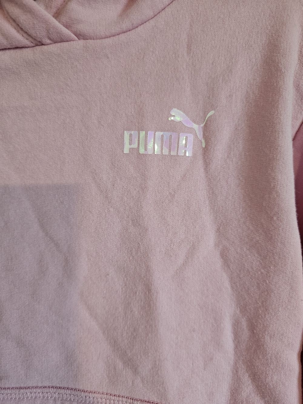 Puma Pink Kids Pullover Hoodie - Picture 2 of 7